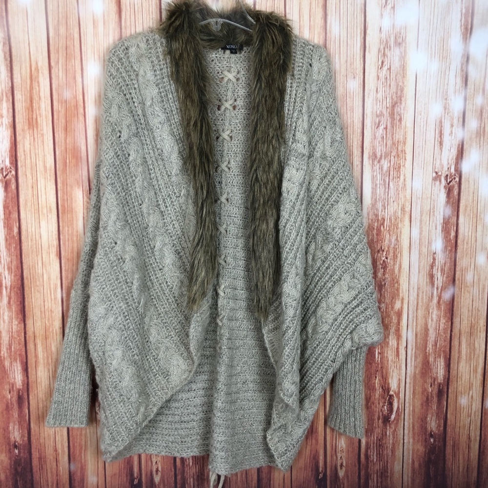 XOXO Oversized Shawl Cardigan Sweater (L)